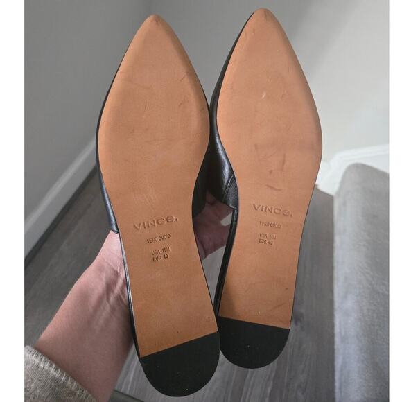 New Vince Cruise Pointed Ankle Tie Leather Flats Size 10 - Picture 6 of 8